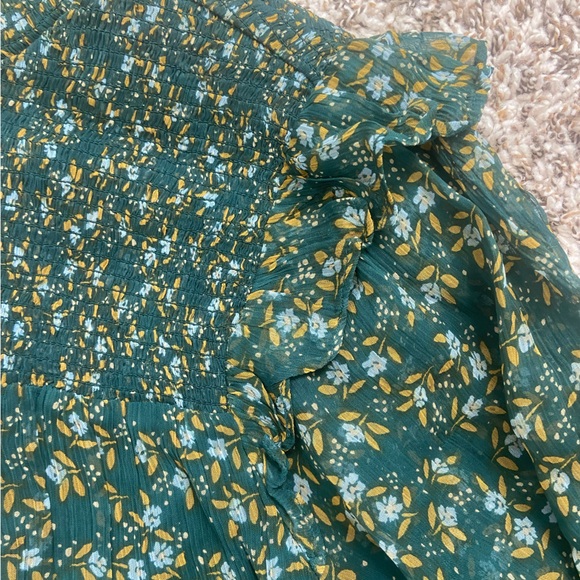 FREE PEOPLE FLORAL BLOUSE - Picture 2 of 4